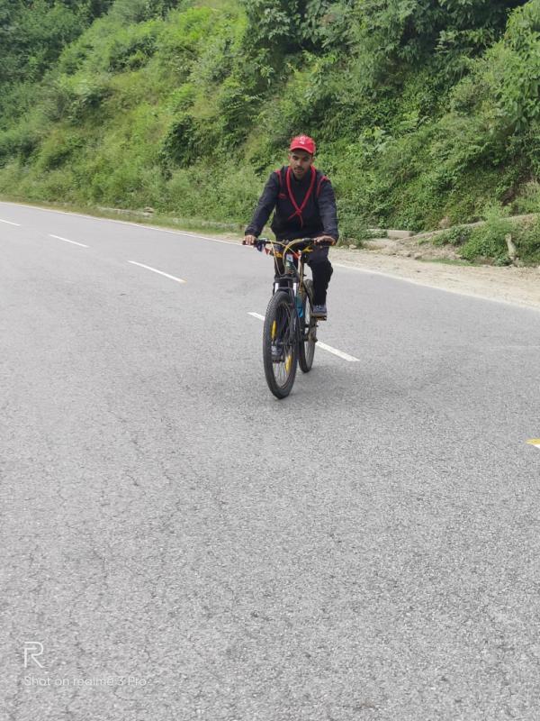 विश्व शांति दिवस पर 700 km साइकिलिंग पूर्ण किया