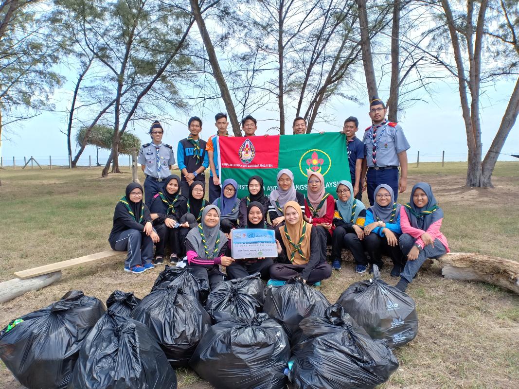 Vigil and Cleaning Beach Climate Action for Peace