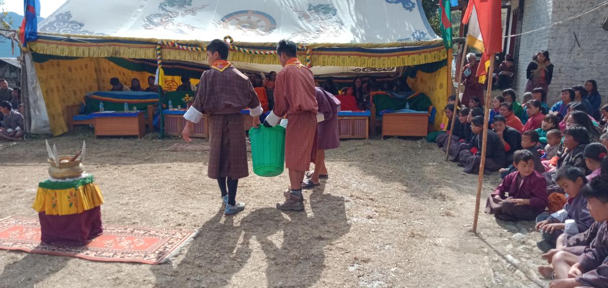 Crowd Control During Tsechu And Mass Cleaning after Tsechu