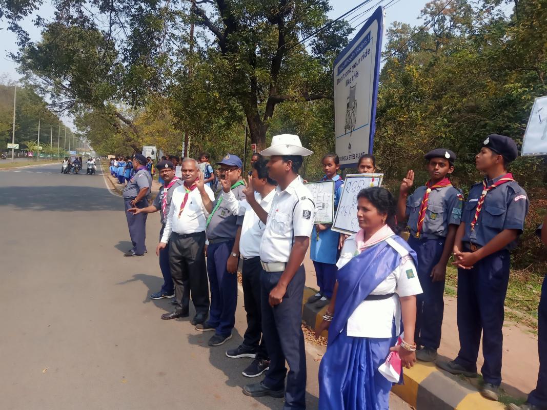 Thinking day road safety awareness rally 