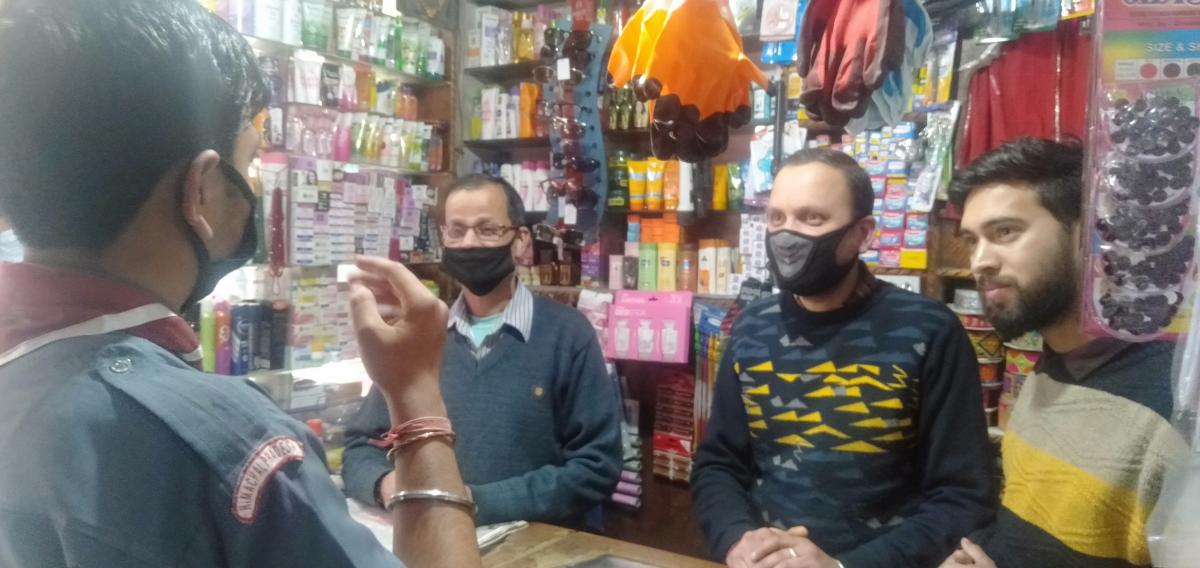 Door to door awareness at Anni Bazar.