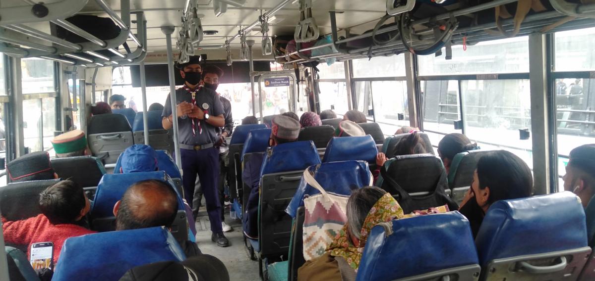 awareness Champaign for COVID19 Safety in Public Place (Busstand)