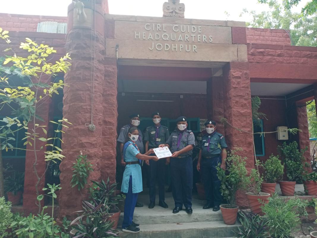 राज्य संगठन आयुक्त द्वारा स्काउट कोरोना योद्धाओं का सम्मान किया गया उत्साह वर्धन #BSG DHQ JODHPUR RAJASTHAN,india