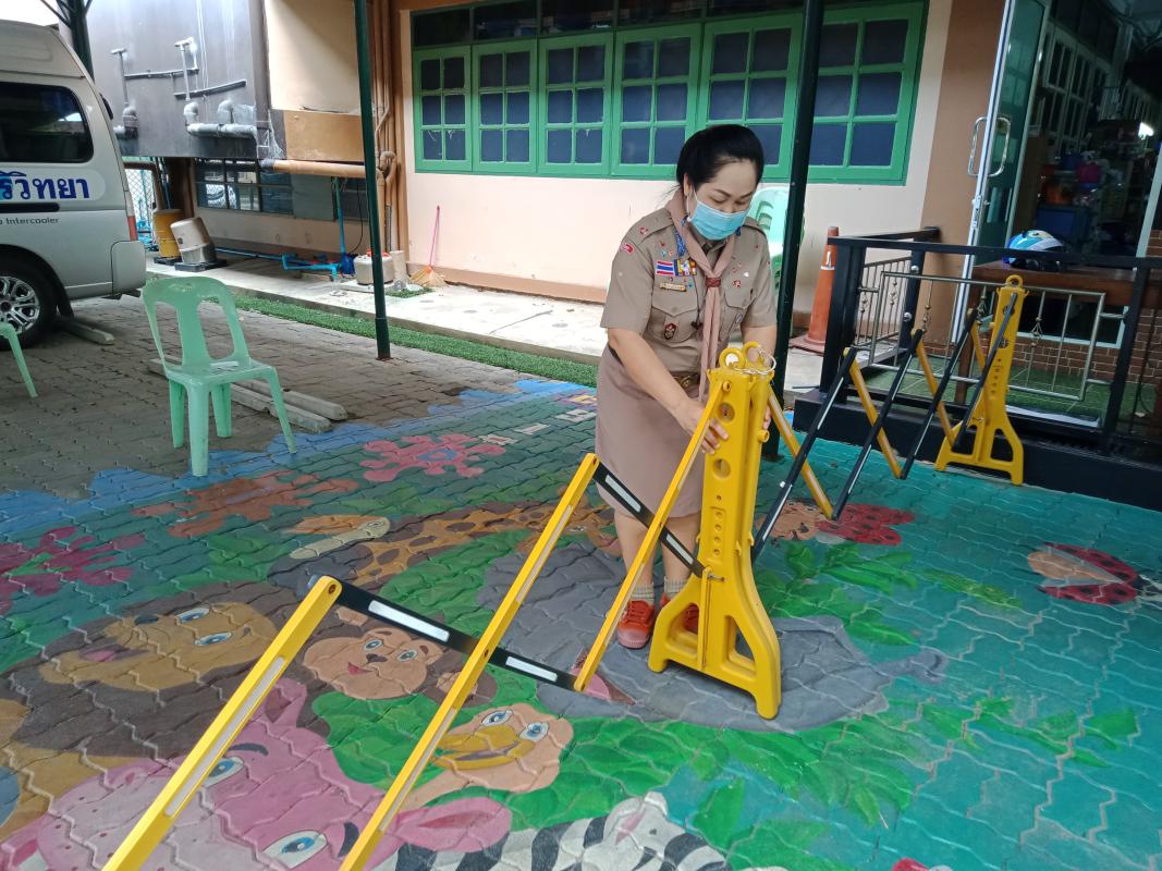 จิตอาสาจัดสถานที่