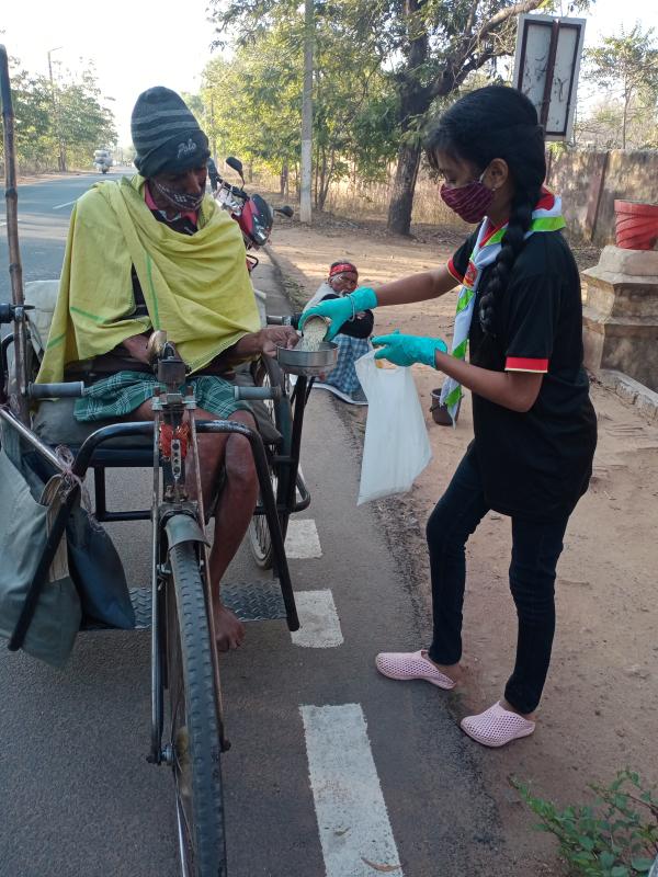 we are the guides of opm girls high school Brajrajnagar dist-jharsuguda.we distribute food to the needy peoples.