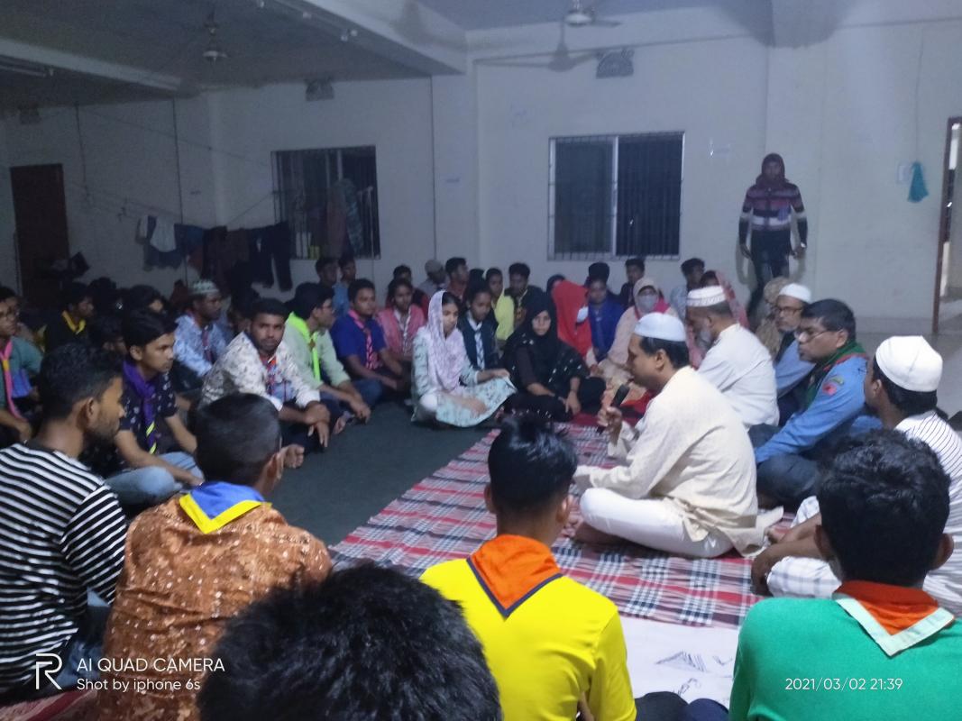 বরিশাল বিভাগীয় রোভার মেট কোর্স-২০২১ এ স্কাউট ওন পালিত