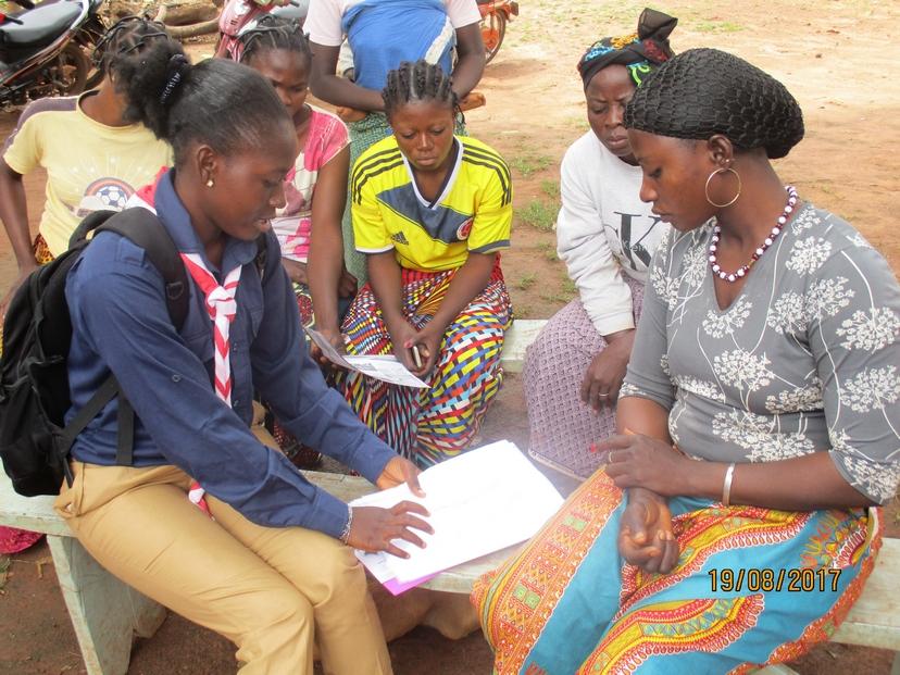 Phase de sensibilisation terrain : Lutte et de sensibilisation contre le cancer du sein 