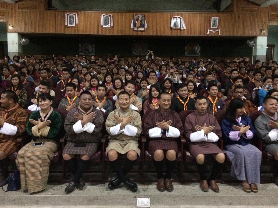 "272 Graduates of Samtse College of Education briefed on Messenger of Peace Global Network during the 3rd BULT Course""