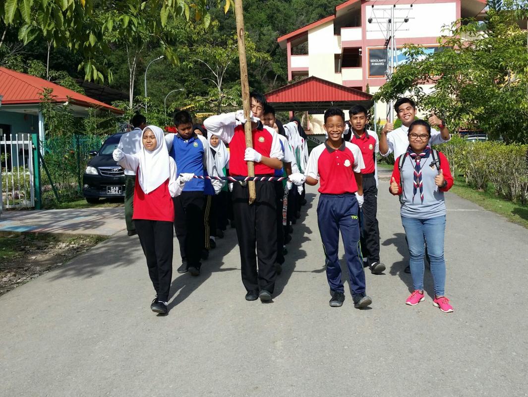Latihan kawad Pengakap 17 Daerah Penampang