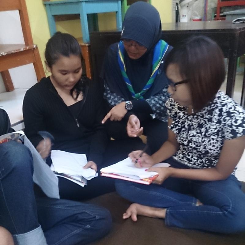 2nd class of PRABUHI's Free Weekly English Course in Pasundan Village, Bandung.