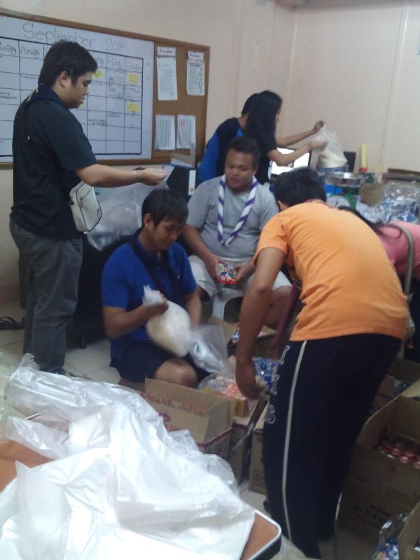 distribution of RELIEF GOODS for the victim of SUPER MARIO TYPHOON (FUNG WONG)