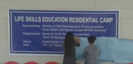 LIFE SKILLS EDUCATION RESIDENTIAL CAMP IN MIZORAM,INDIA