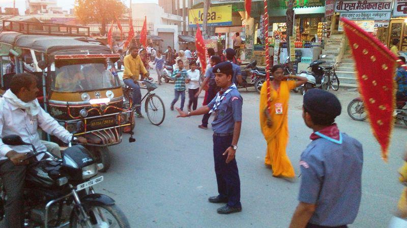 Service in Salasar Balaji Mela