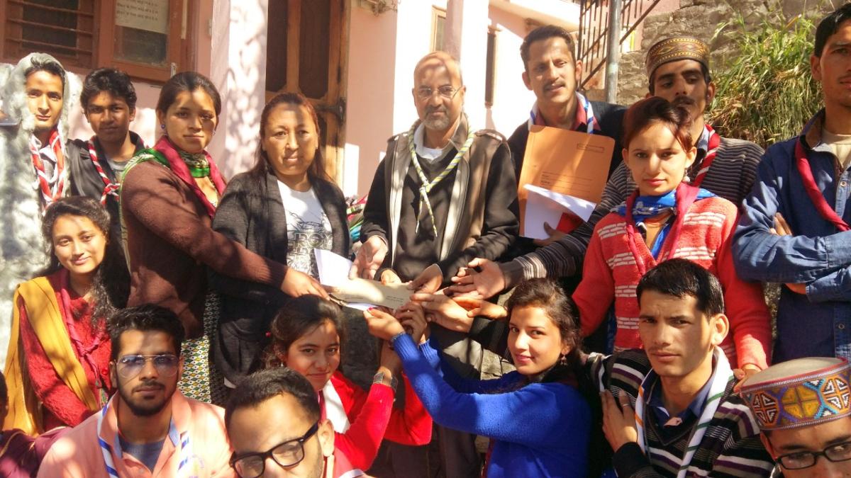 Project - "SAMARTH" - Donating money, other articles and closing the project in connection with Celebrating International Peace Month Sept 2015