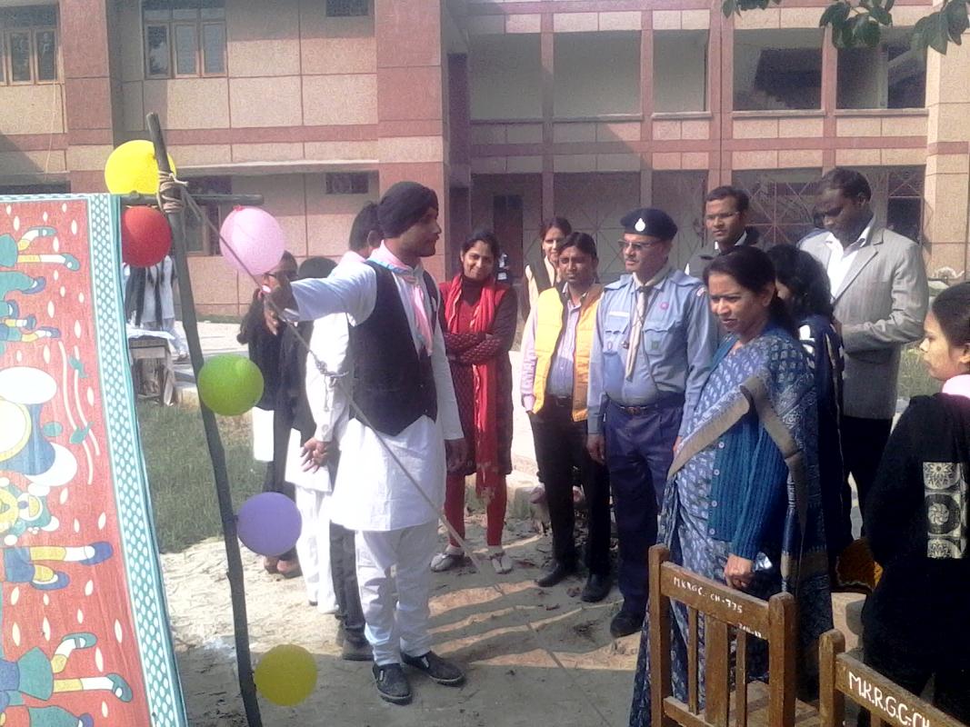 Manyavar Kanshiram Government Degree College tent nirman