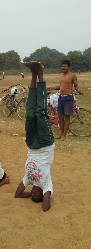 physical display practice at troop meeting