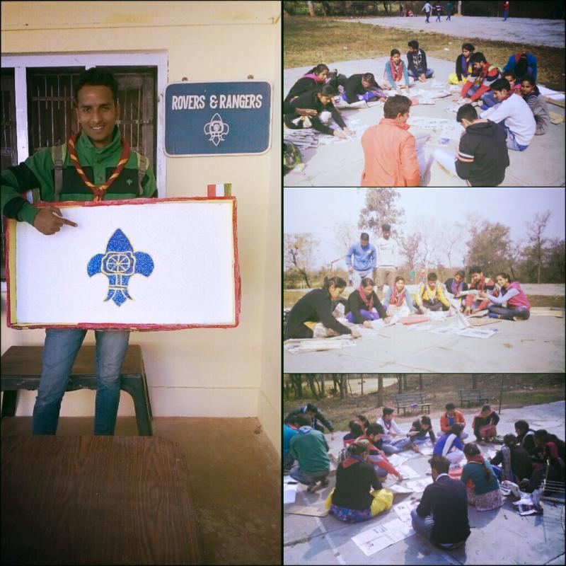 Making handicrafts by use of waste material
