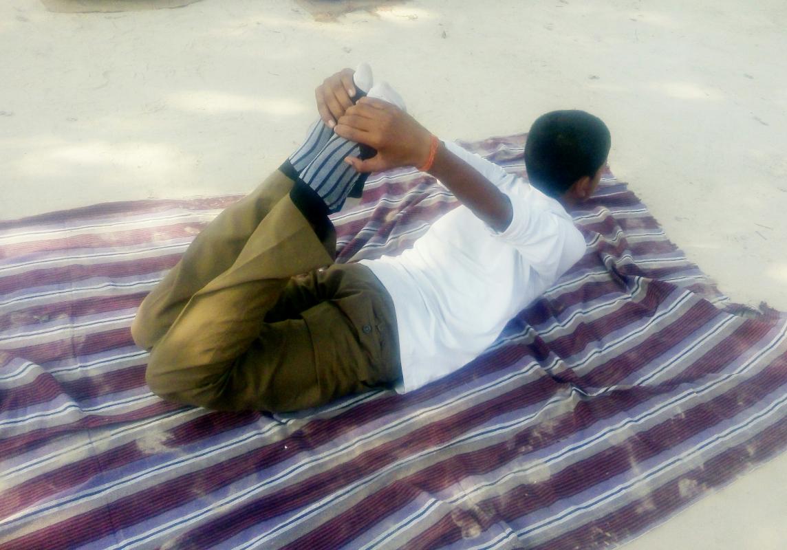 योग प्रशिक्षण शिविर।