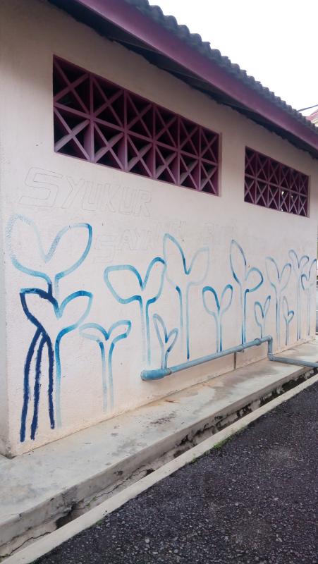 Mural syukur sayangi bumi kita.