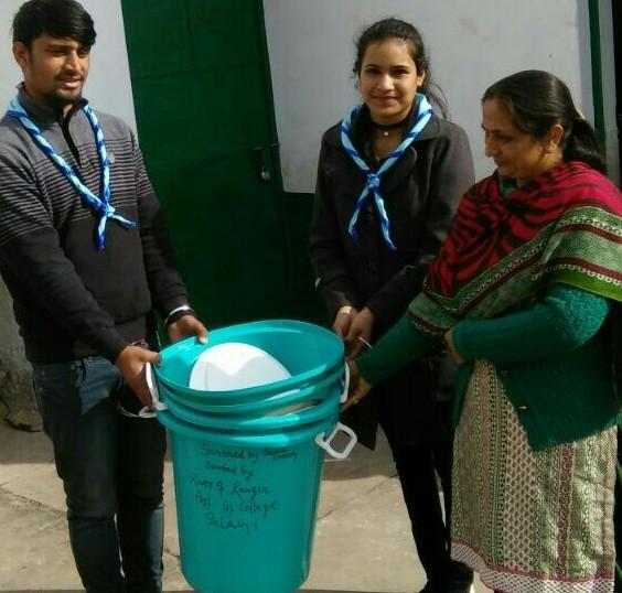 Donated garbeg bin 