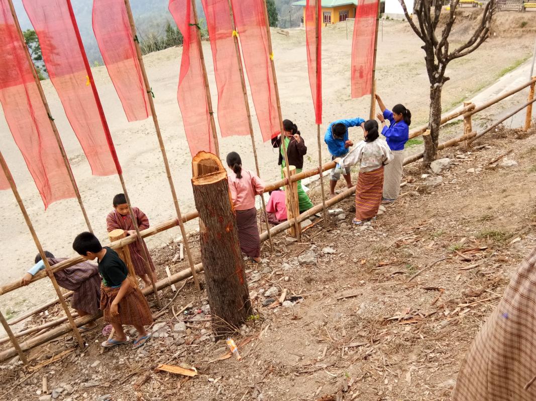Hosted 108 prayer flags 