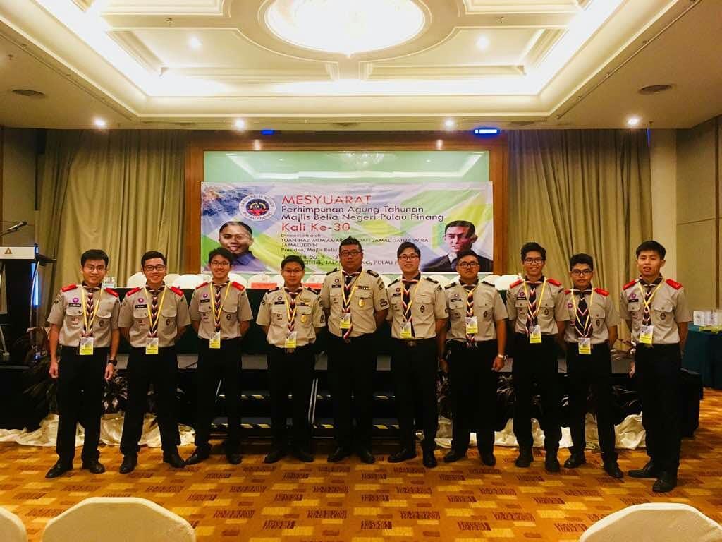 we 10 person rover scout and scout leader representative Penang State Scout to AGM Penang State Youth Council 2018 in last week end 