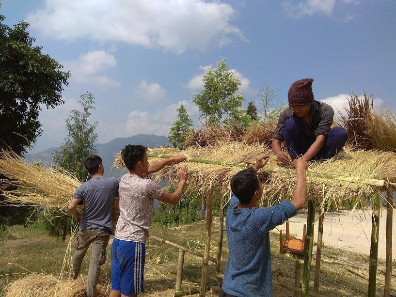 Construction of Gazebo for students