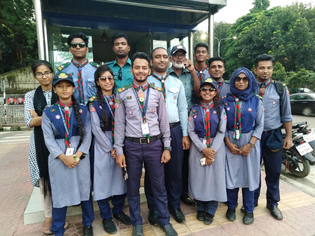 Traffic Week : Scouts Are Aware Of The Public To Obey Rraffic Rules And Assist The Police In This Task.