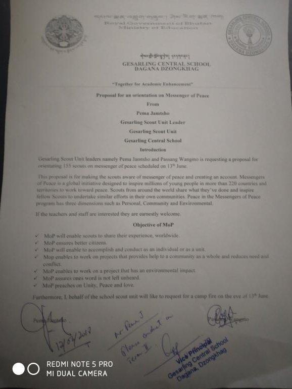 Orientation on Messenger of Peace