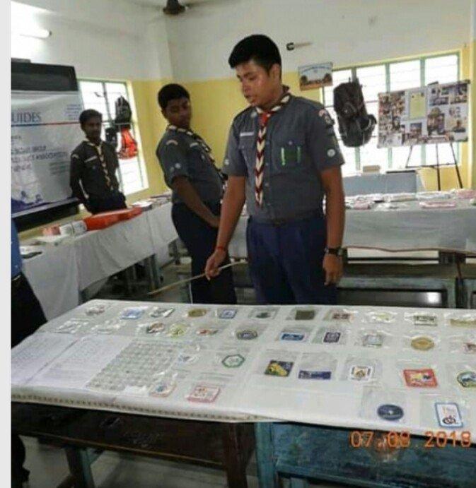 Arrangements cum service in scout exhibition