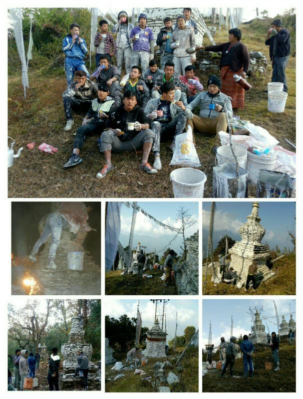 4th Phase 108 Chorten White-Washing Project