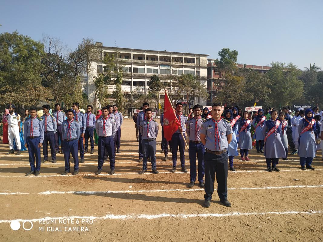 Govt. Bangla college rovers celebrating Independence day