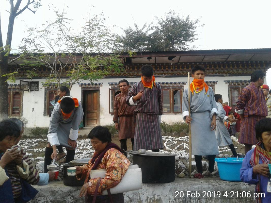 Community service at sipsu dratshang