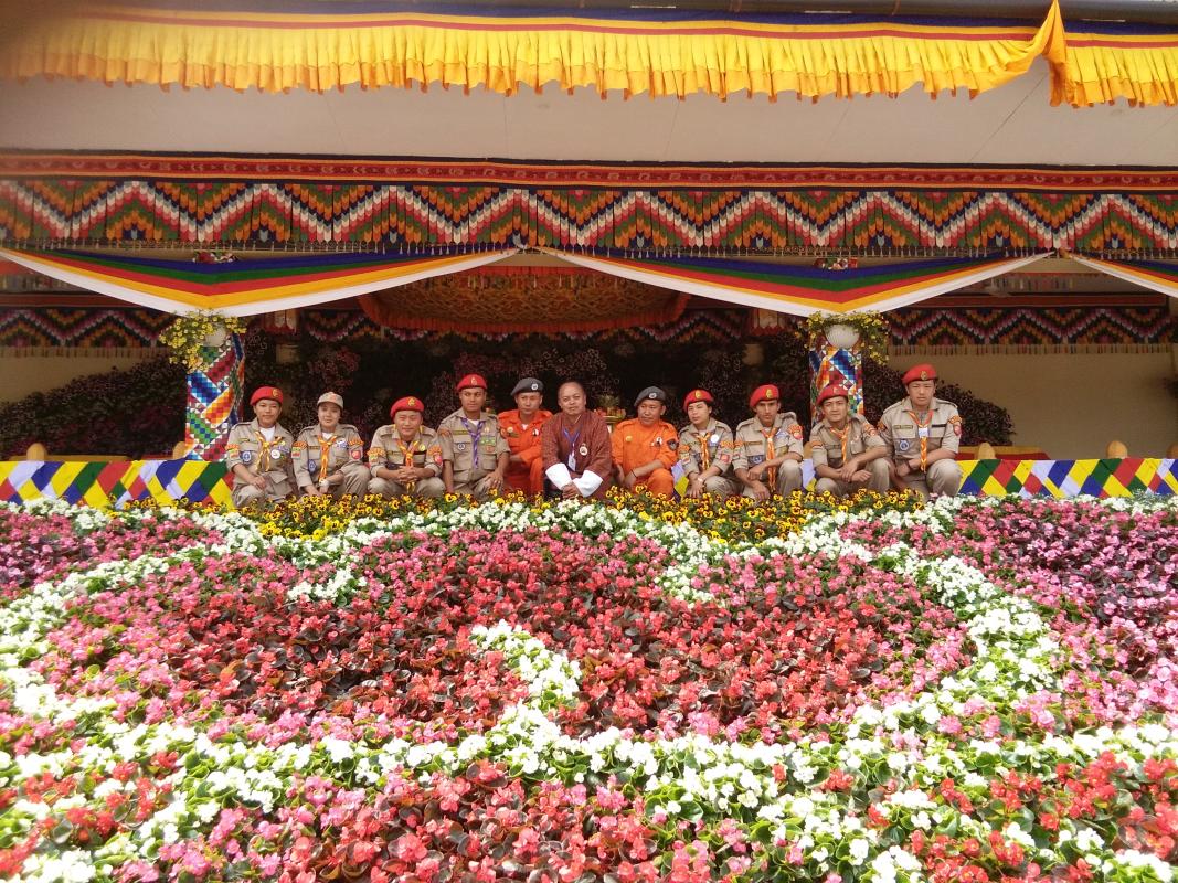 leadership scouts of eastern Bhutan along with scout members of samdrupjongkhar helped facilitate the royal Bhutan flower exhibition for smooth flow of the event for the first three days