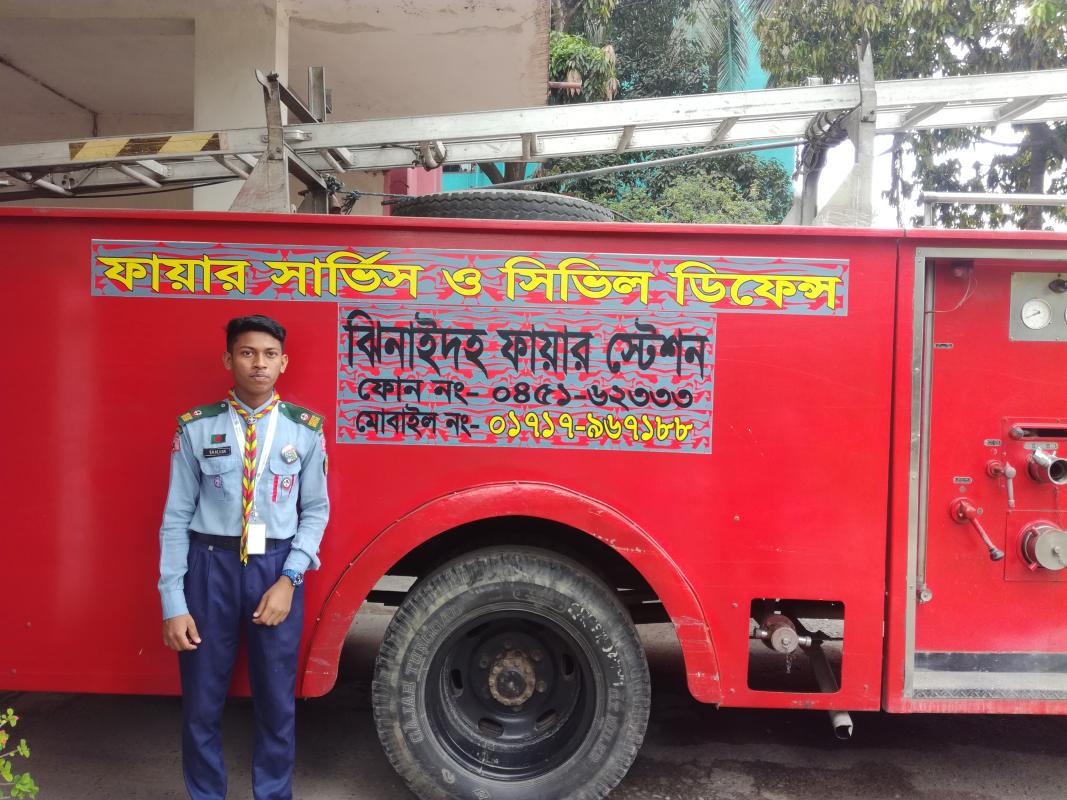 ফায়ার সার্ভিসের প্রশিক্ষন মহড়া