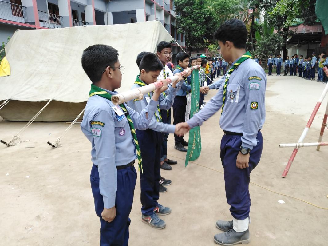 Servicing as a volunteer in Initiation Ceremony -2019.