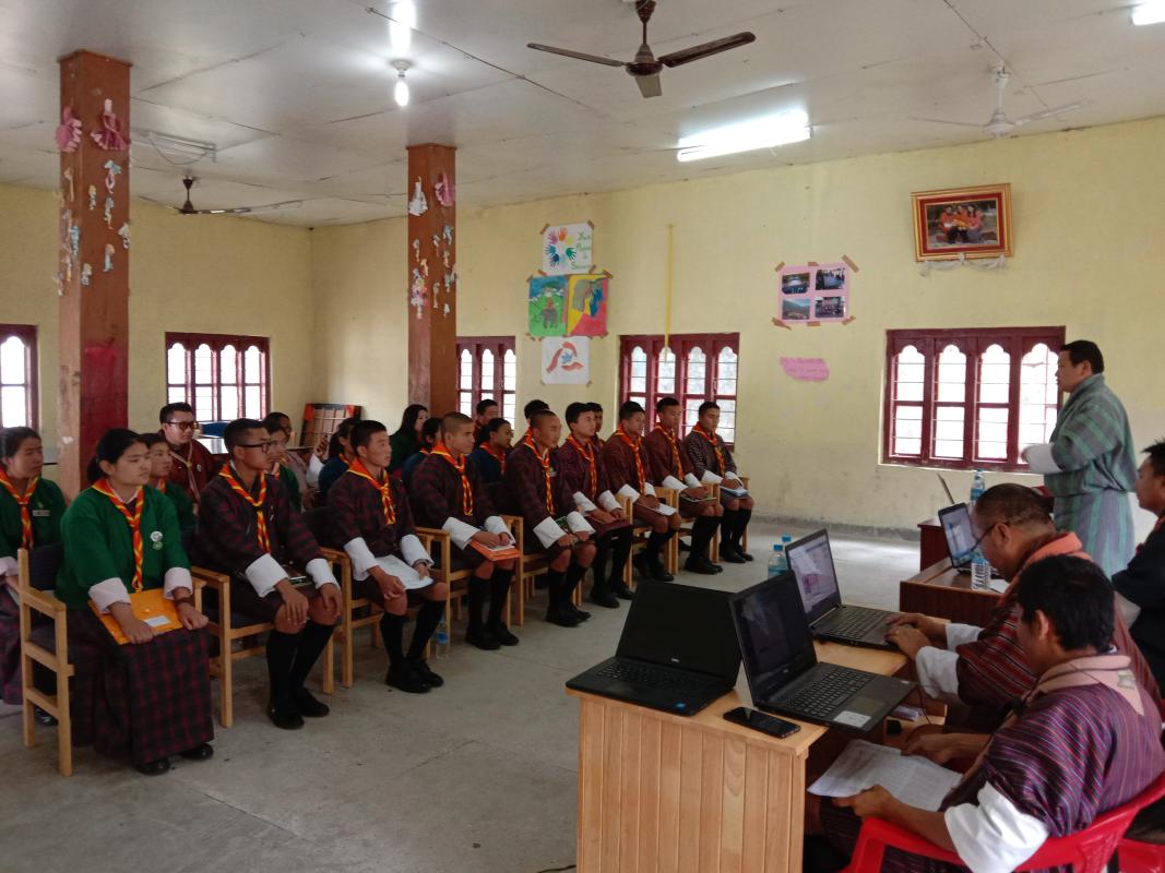 Selection interview of scouts for leadership program 