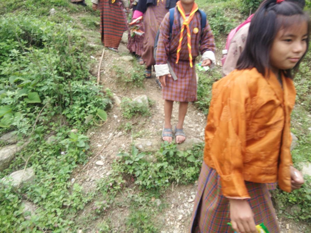 Scout hiking and spiritual camp