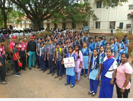  jatha about national tobaco awarness on 31/5/2019 .from broad high school to government hospital ajarkad .