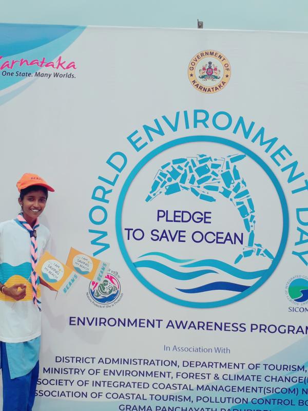 Beat Air Pollution: Scouts Make It Happen "World Environmental Day celebration" by BSG Udupi District association Karnataka,India.