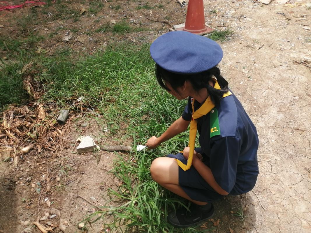 ช่วยเก็บขยะในสถานศึกษา​วันที่​14​สิงหาคม​2562