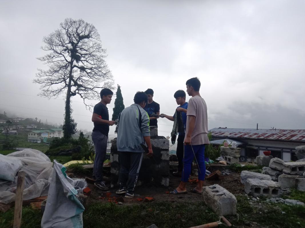 Construction of Hearth for incense: