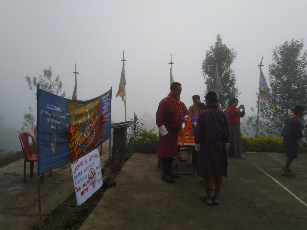 investiture ceremony for Nachung and cheychey scout
