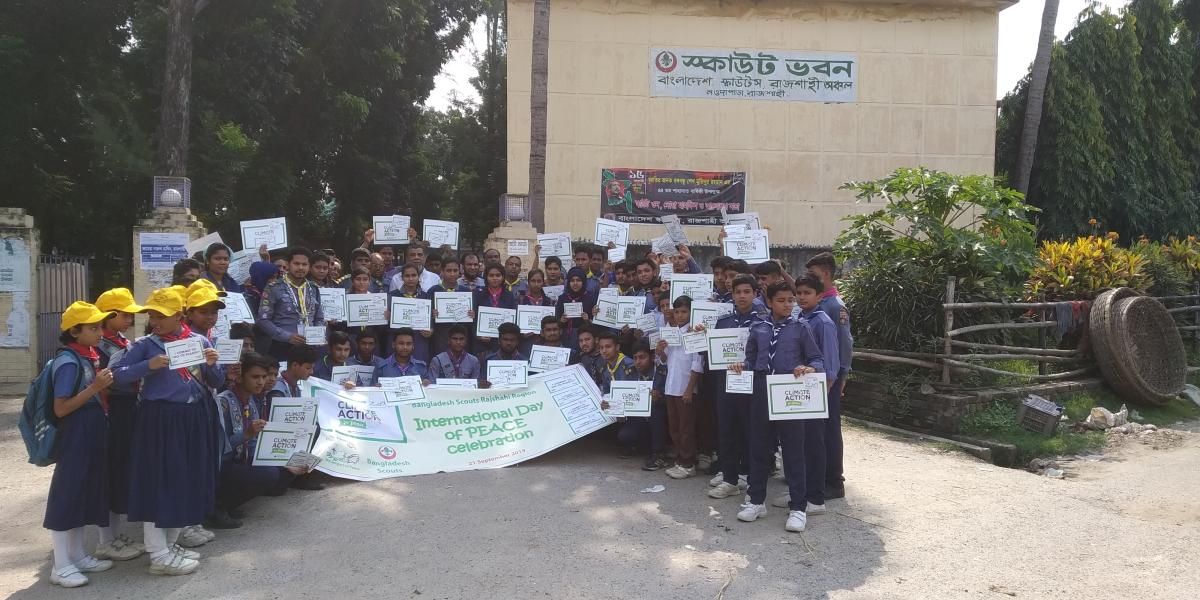 International day of peace 2019 (Rajshahi region), Bangladesh Scouts