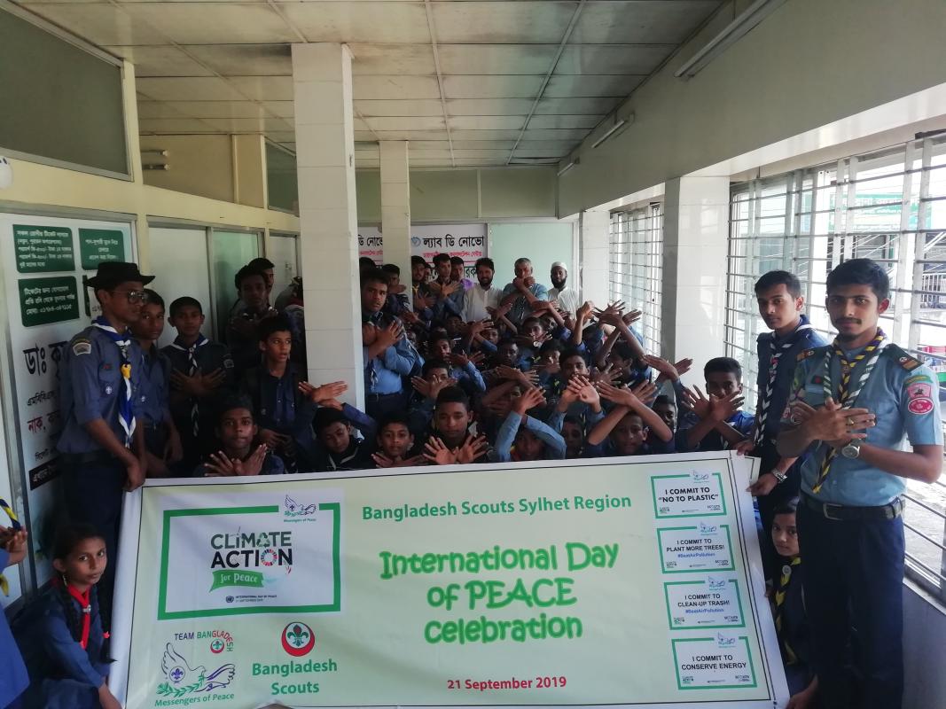 Peace Day Celebration Organised by Bangladesh Scouts Sylhet Region  