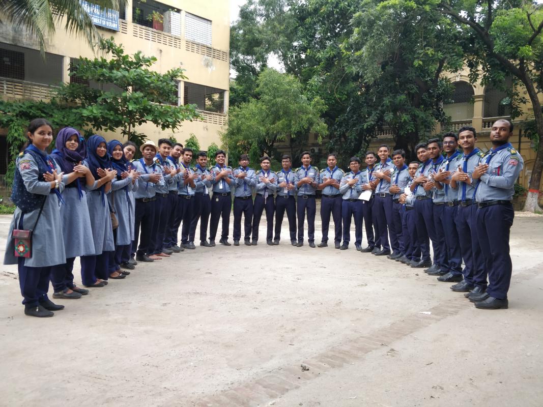 Messenger of Peace Day Celebration by Jagannath University Rover Scout Group, Bangladesh scouts.