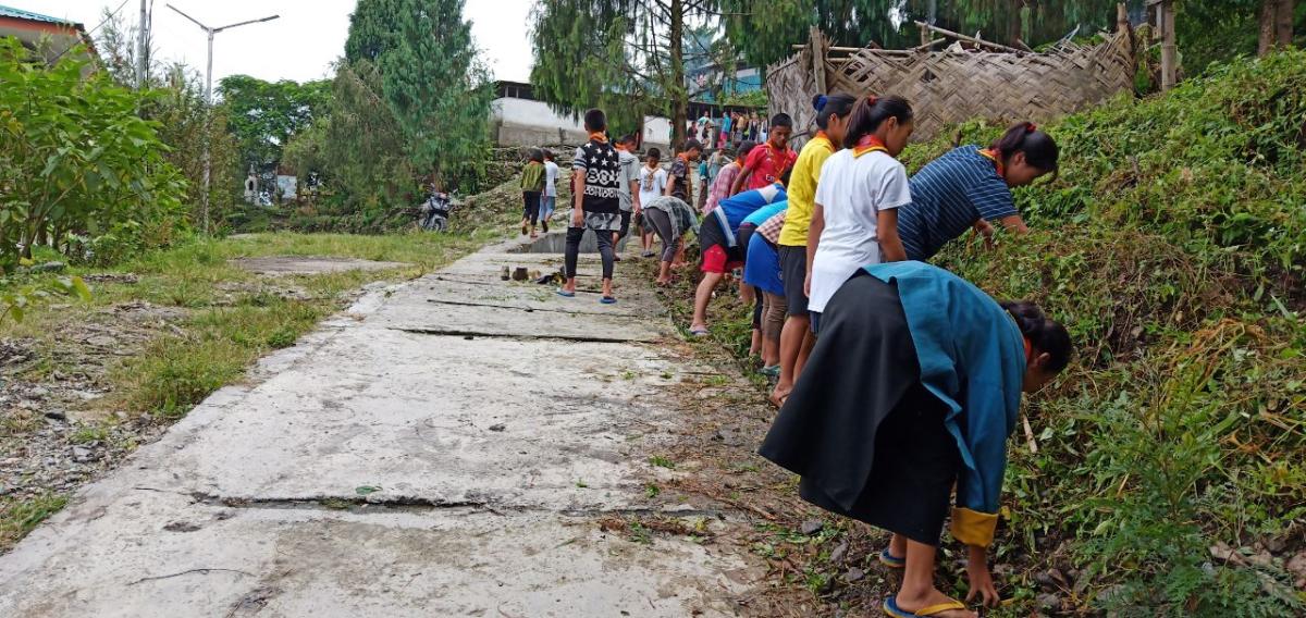 Cleaning School Compound for Dengue Prevention