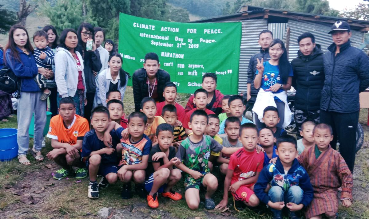 Celebration of international peace day 21 September.  
