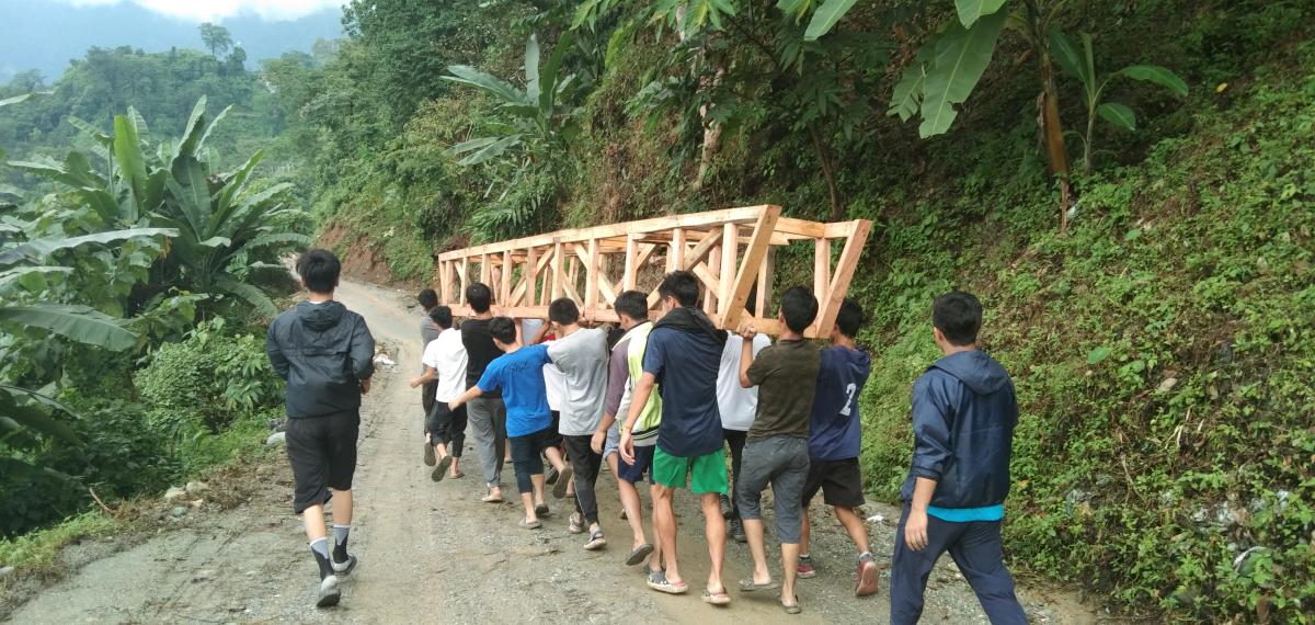 Helping in preparation for 15 days Drubchhen. 