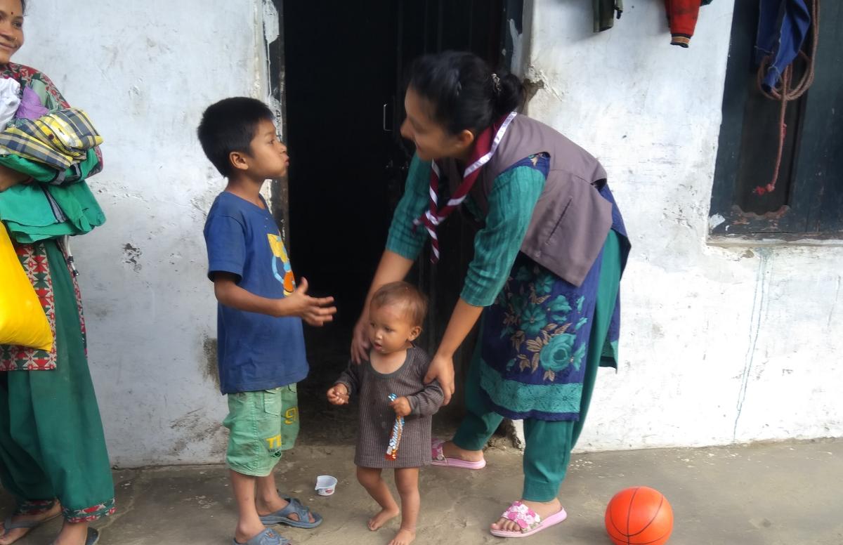 Providing clothes to needy people